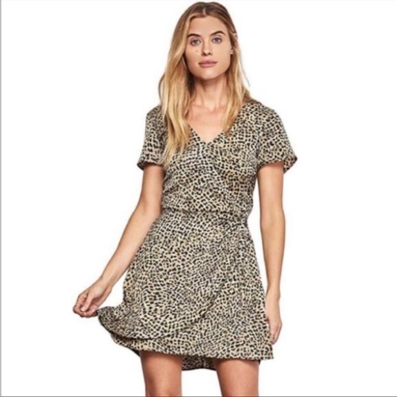 Cupcakes & cashmere leopard print wrap dress M - Picture 1 of 11